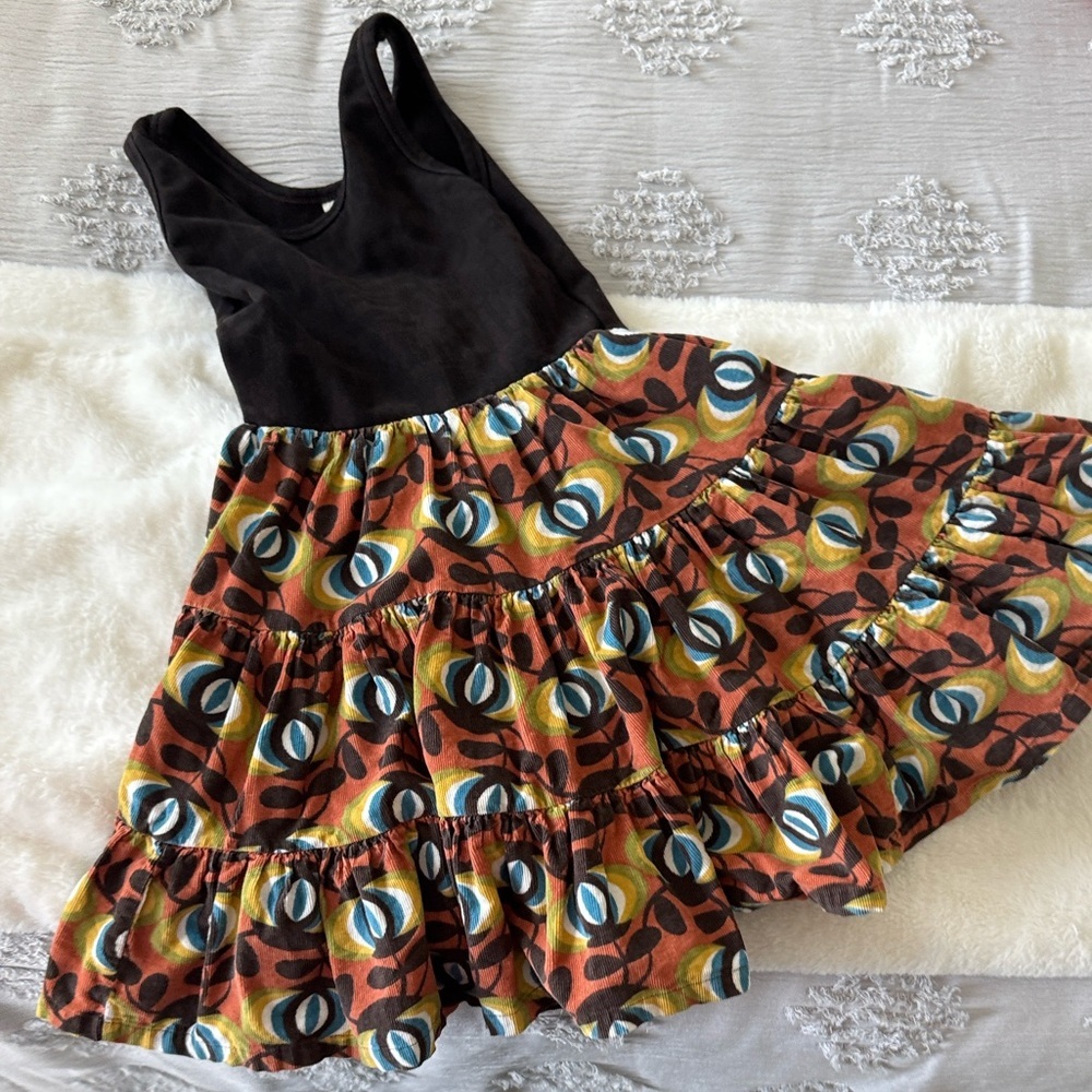 Matilda Jane Field Trip Jane Excl Traveling Ballerina Tank Dress brown sz 6
